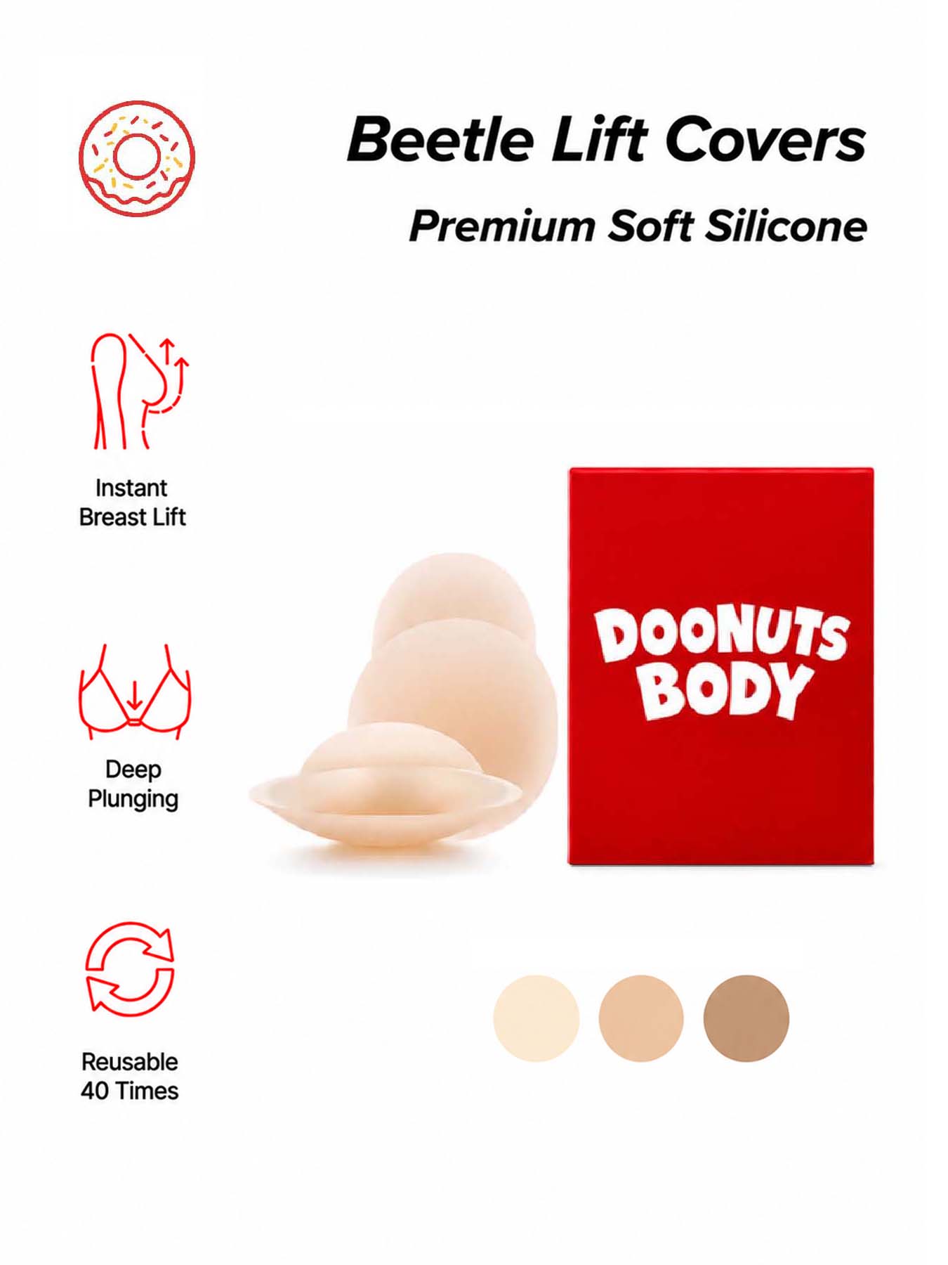 DOONUTS – niewidoczne nakładki – Nipple Cover Pasties recenzja i cena